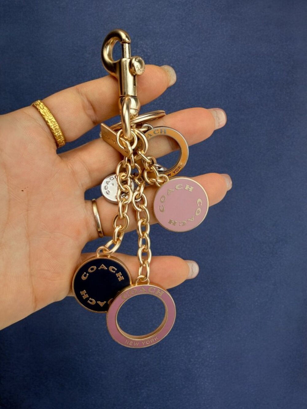 🌸Coach Gold and Navy Keychain - Picture 7 of 8